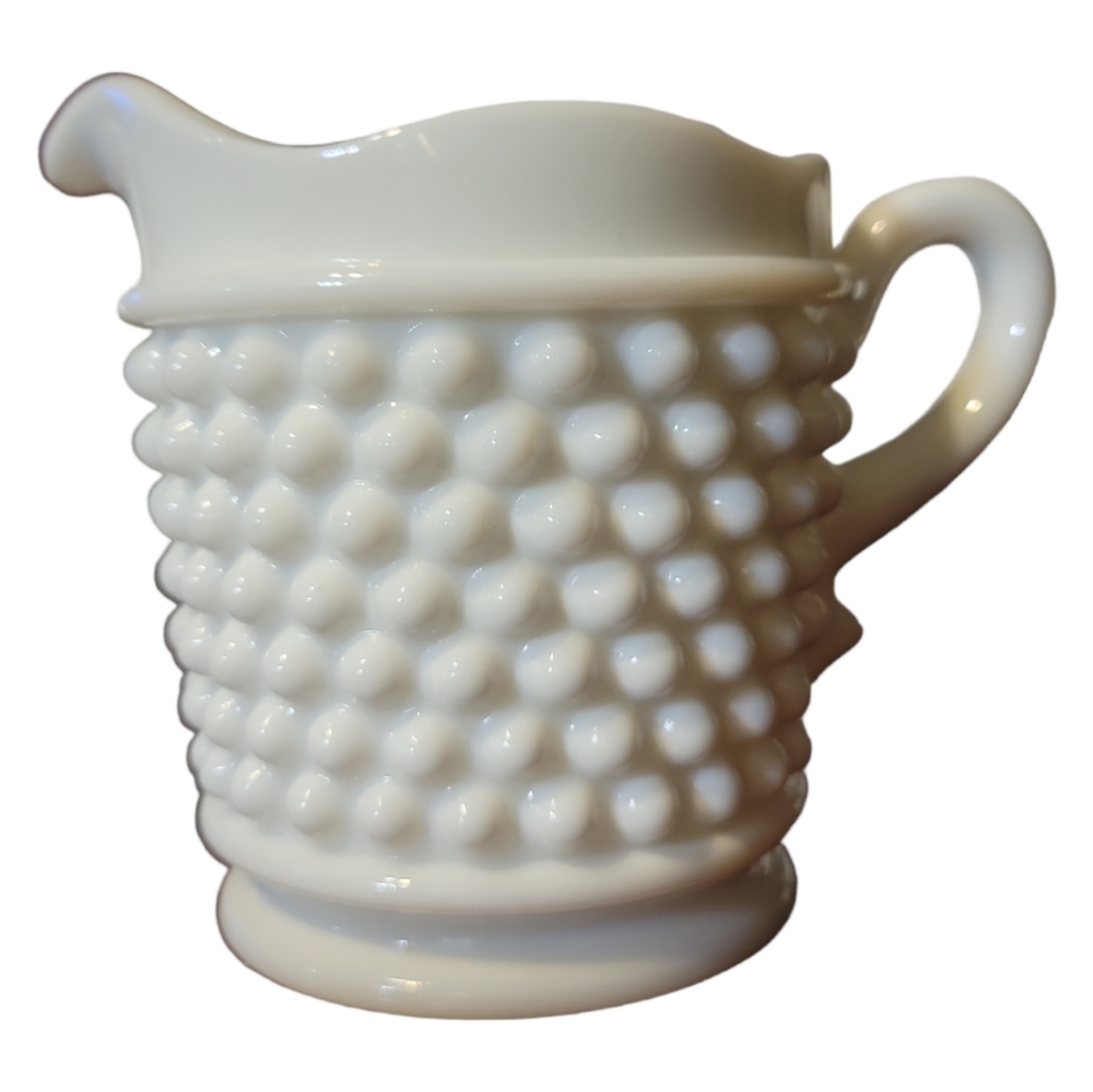 Vtg 50's Westmoreland Milk Glass Hobnail Creamer